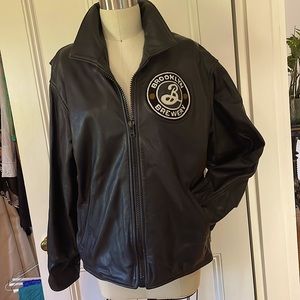 Craft Beer Fans!! Vintage, few of its kind Brooklyn Brewery Leather BomberJacket
